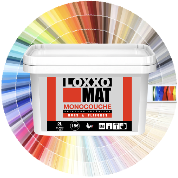 LOXXO Peinture Mat Monocouche 15L Blanc Peinture Acrylique Monocouc