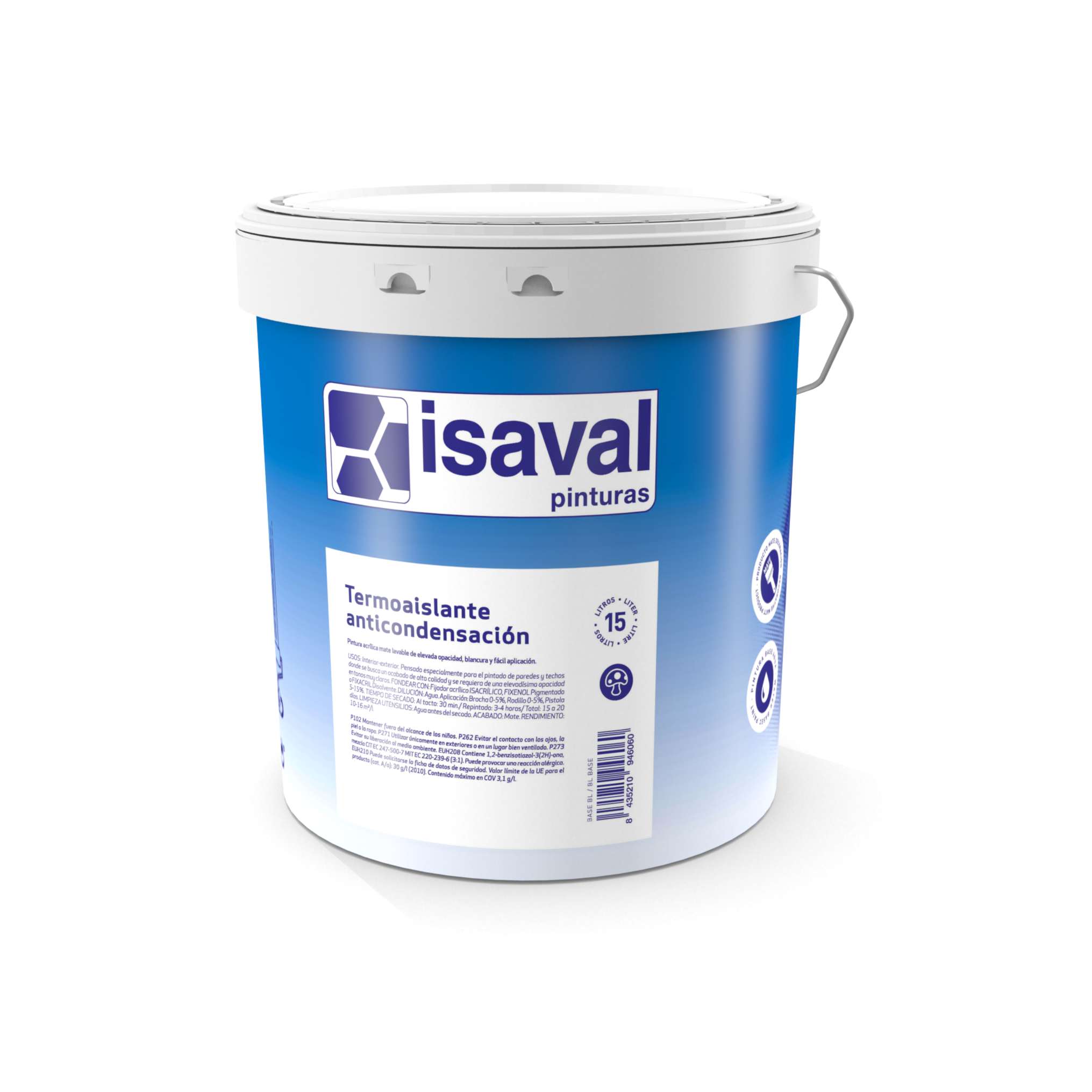 isaval peinture thermo-isolantes et anti-condensation 4 L Blanc Mat isaval  8426106173806-1965 : Large sélection de peinture & accessoire au meilleur  prix.