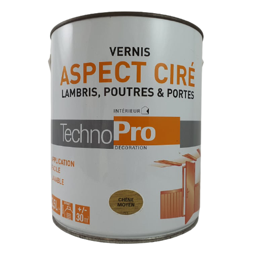 Gpeint - Vernis aspect ciré Lambris, Poutres, Portes Technopro 2.5 L