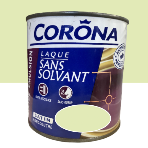 Laque acrylique satinée CORONA Tilleul 0,5L