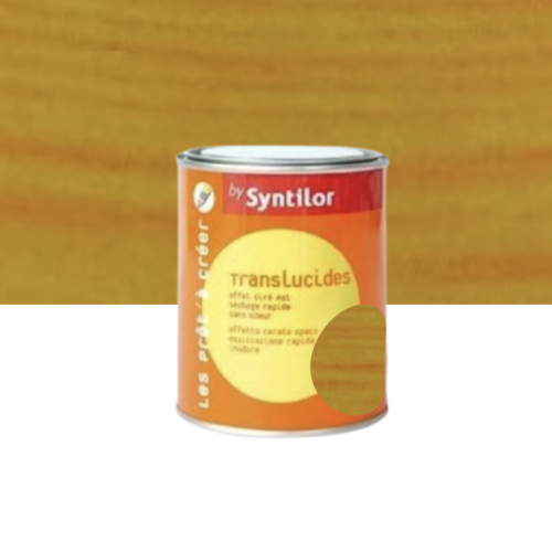 Peinture les Prêt à créer  Translucides  Syntilor Ciré Mat Sienne Naturelle 0,5L