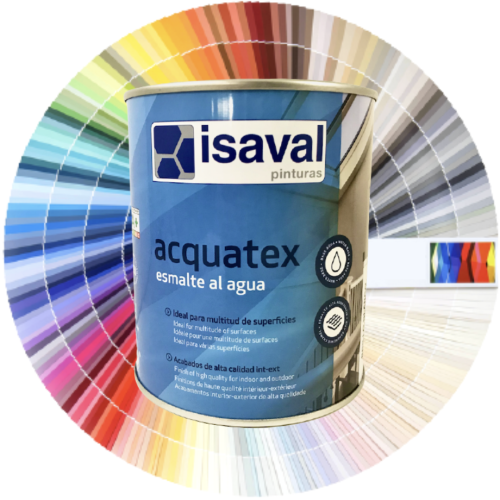 Laque Acrylique ISAVAL acquatex Multi-surfaces Satinée 0,75L, Acquatex Peinture Laque Acrylique Brillante multisupport  0,75 L isaval
