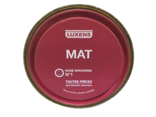 Luxens Mat peinture couleurs intérieures toutes pièces ROSE SHOCKING N°1 0.5L