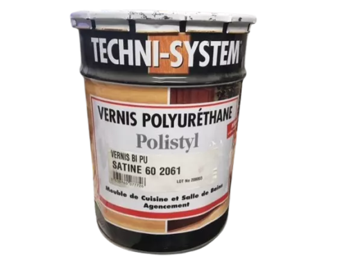 Vernis polyuréthane polistyl bicomposant Techni System 5L incolore satin