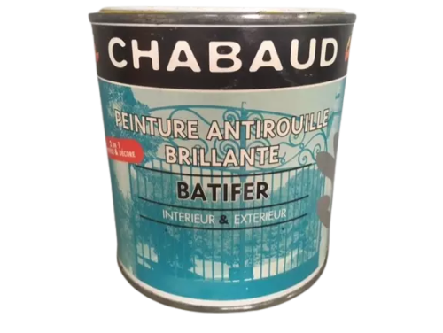 Batifer Peinture antirouille brillante jaune base 0,5L Chabaud