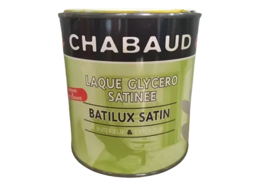 Batilux Peinture Laque glycérophtalique satiné Jaune Base 0,5L Chabaud