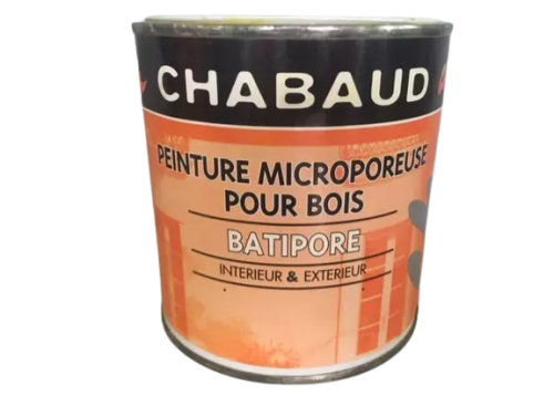 Batipore peinture microporeuse pour bois 0,5L jaune base satiné Chabaud