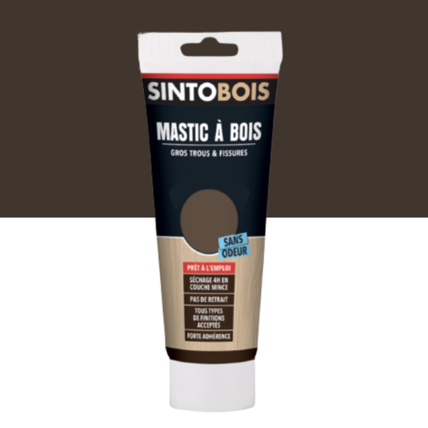 SINTOBOIS - Mastic à Bois Gros trous & fissures - Bois Exotique 400g Sinto  Bois 3169980391007 : Large sélection de peinture & accessoire au meilleur  prix.